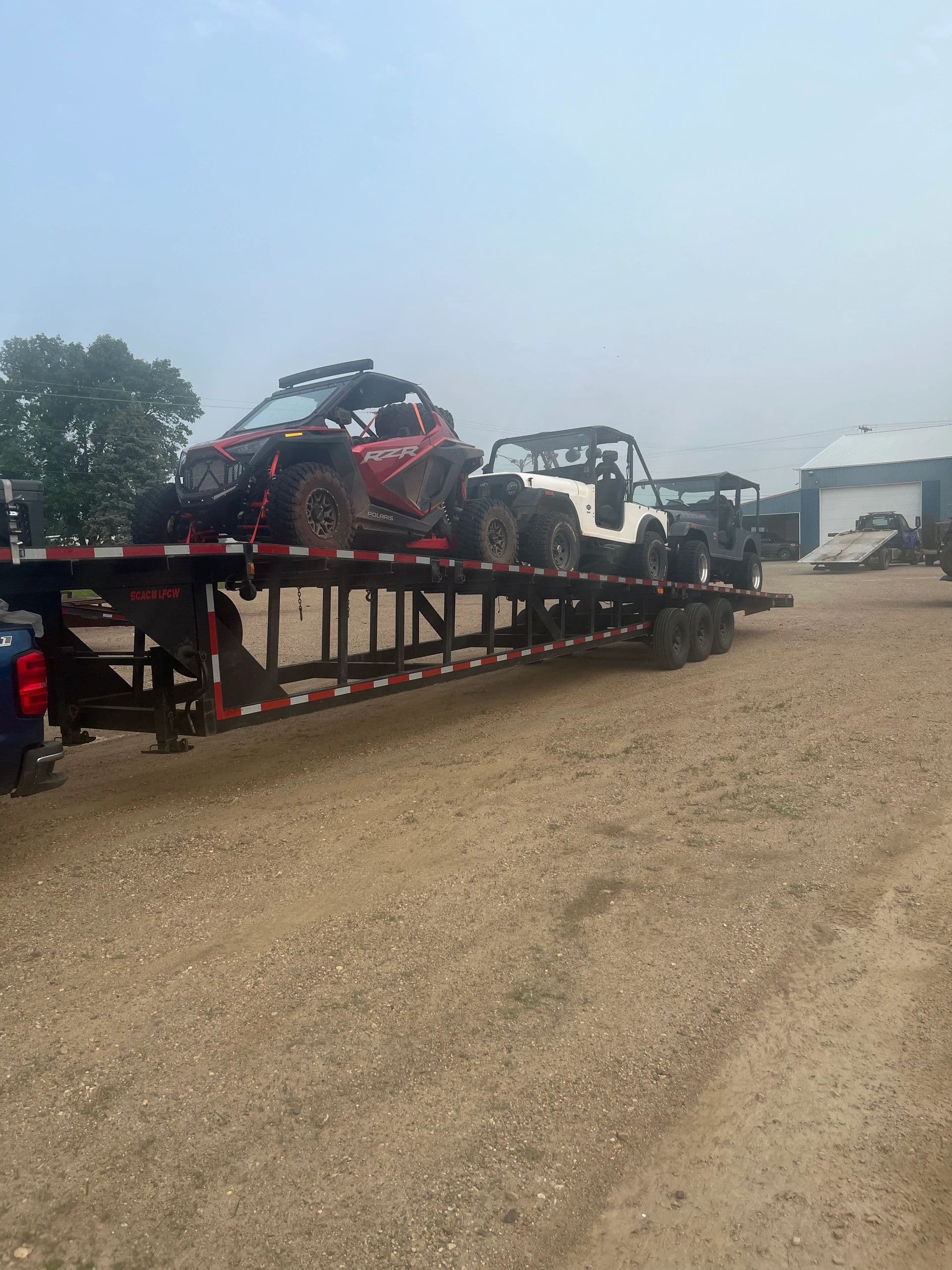 Jobsite panorama featuring rented equipment